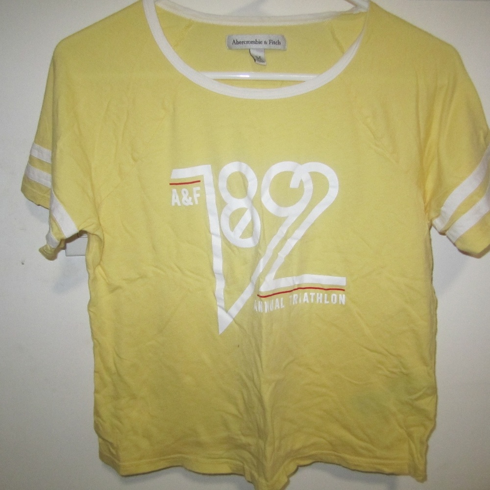 YELLOW ABERCOMBIE AND FITCH SHIRT